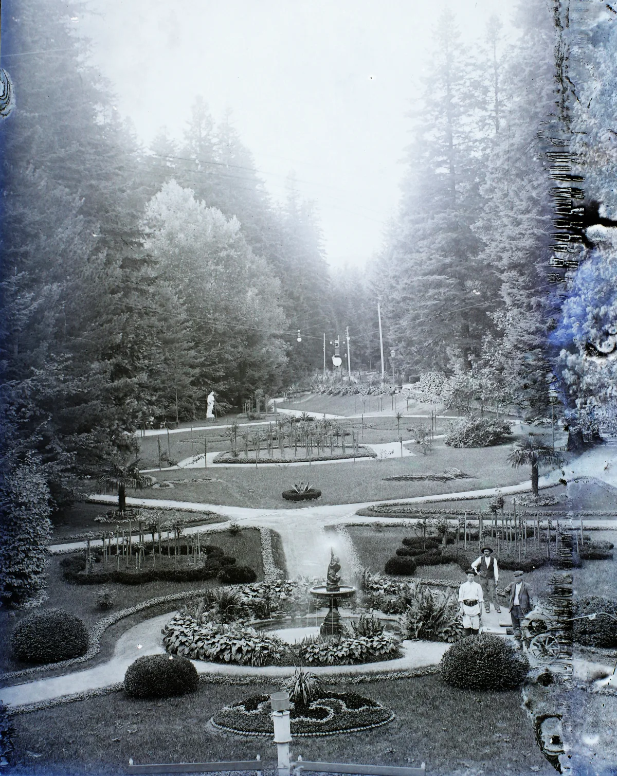 Parcul sanatoriului Marillavölgy în anul 1908