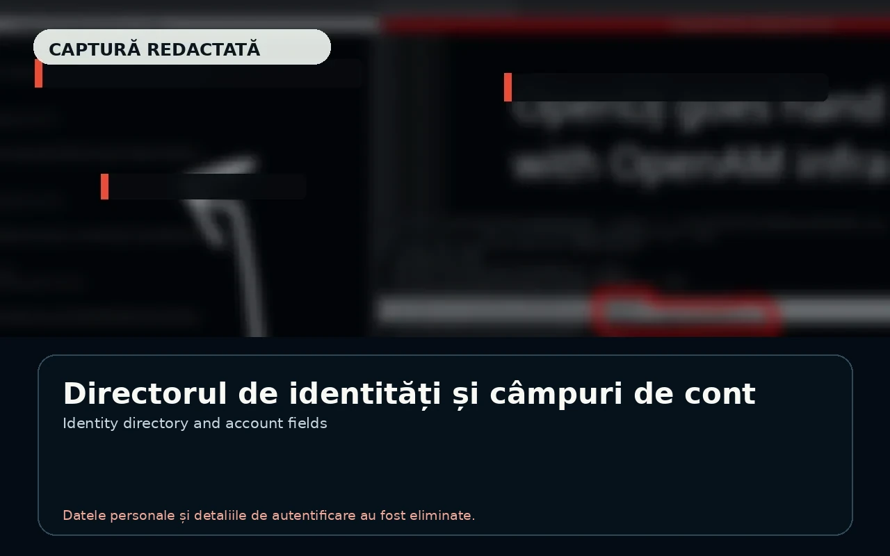 Redacted screenshot representing the OpenDJ user directory