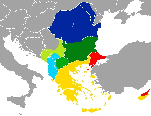 The compact map of the Balkan linguistic union