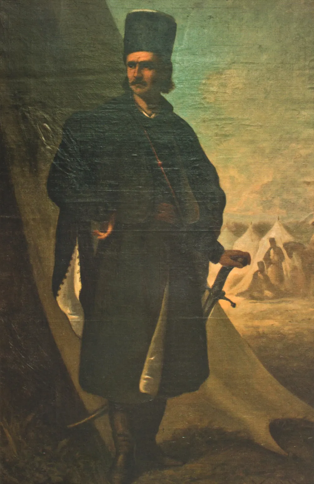 Portretul lui Tudor Vladimirescu, conducătorul revoluției din 1821 din Țara Românească, pictat de Theodor Aman.