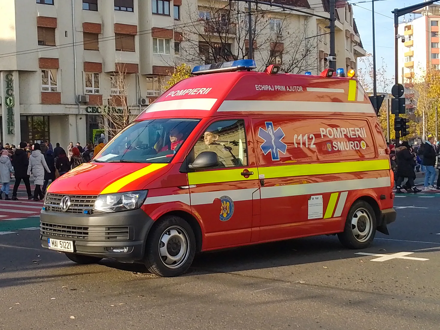 B2 SMURD ambulance photographed in Romania on 1 December 2022.