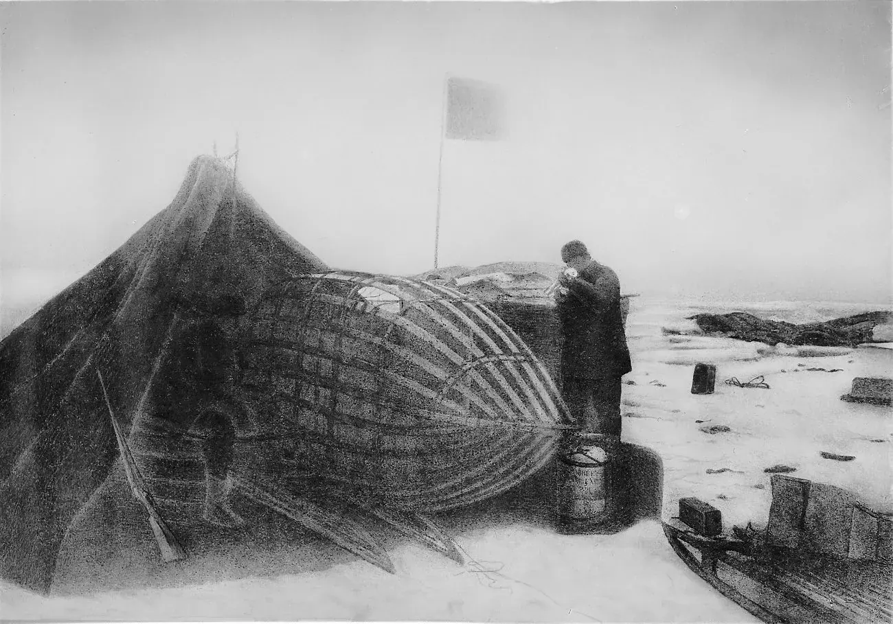 Fitting the boat's wooden frame.