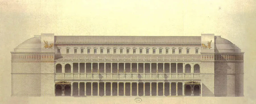 Bazilica Ulpia — reconstituire din 1867 (Julien Guadet).