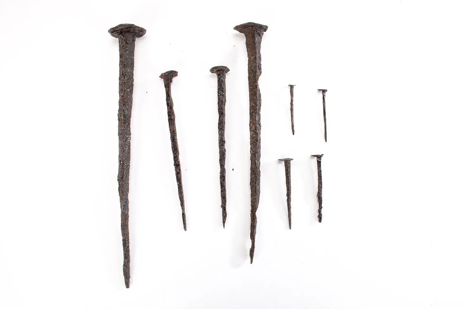 Roman nails said to come from the Inchtuthil hoard (Auckland War Memorial Museum).