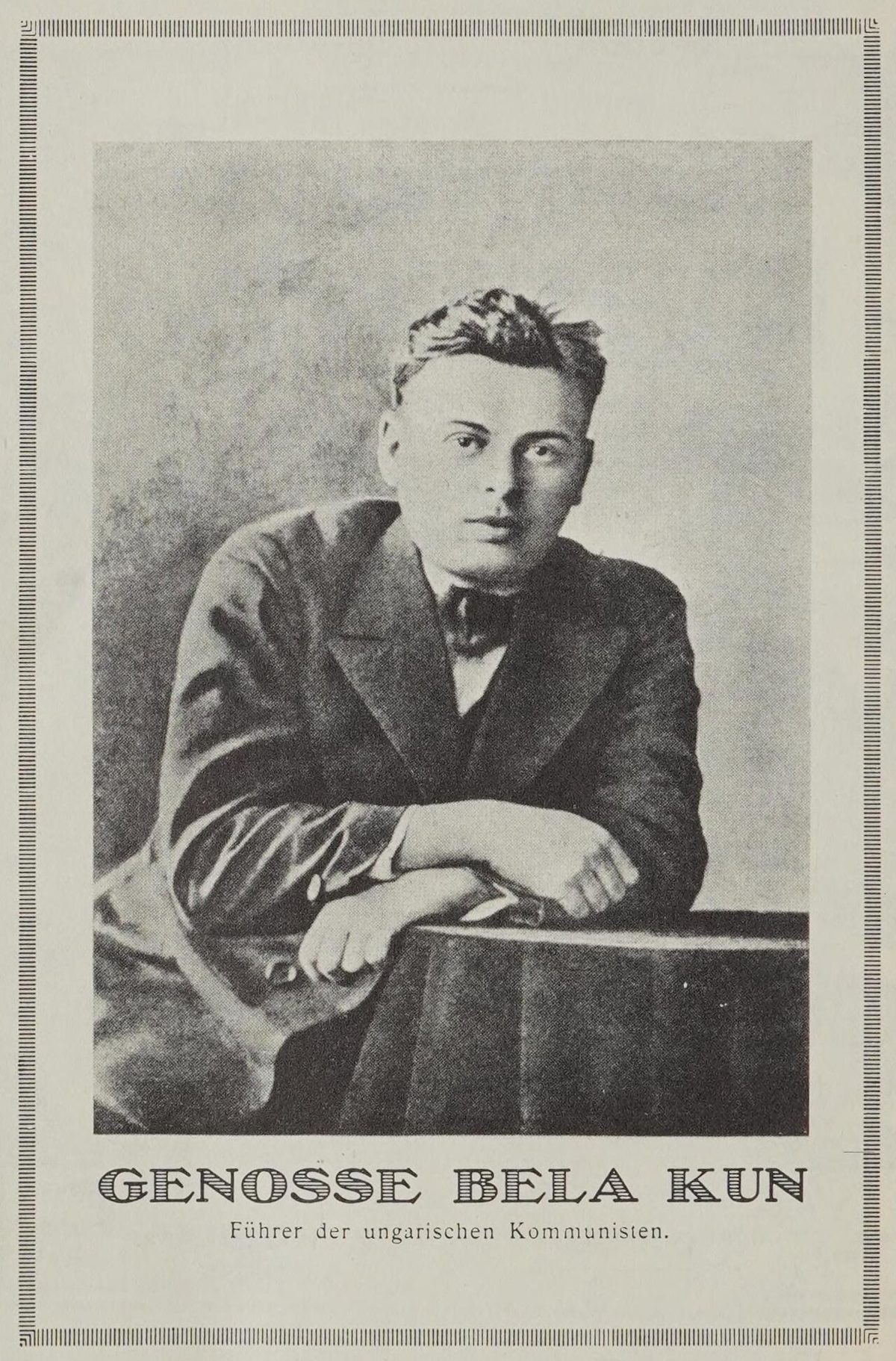 Béla Kun în 1919, conducătorul de facto al Republicii Sovietice Ungare de 133 de zile.