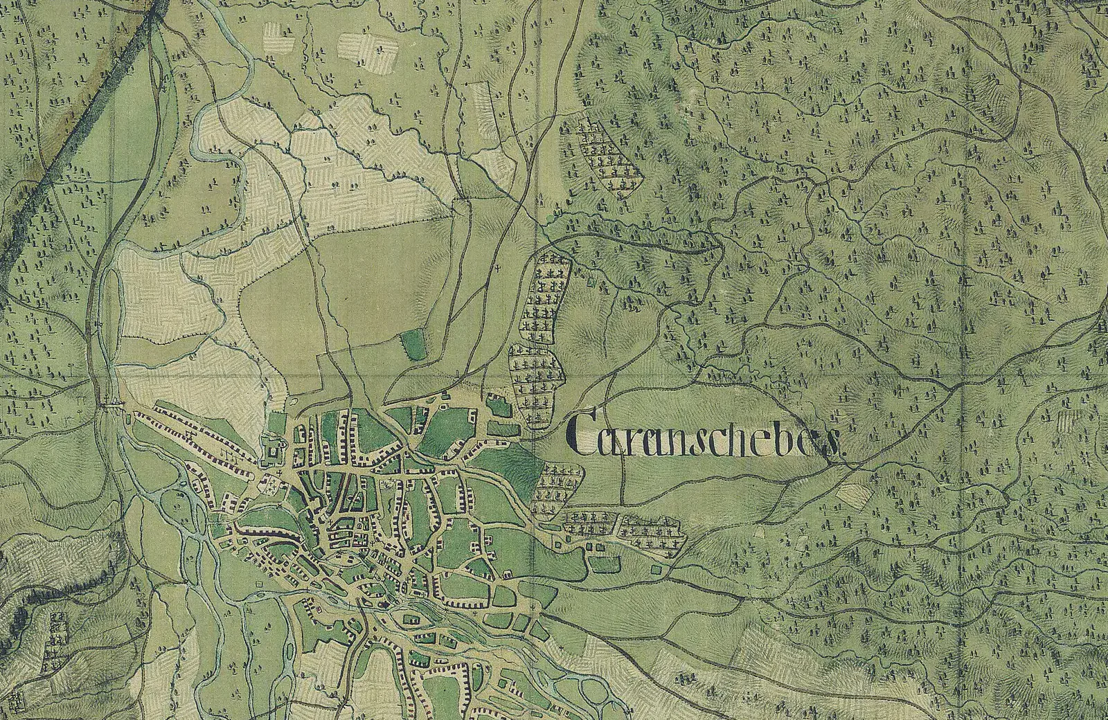 Harta iosefină a Banatului, 1769–1772: ținutul Caransebeșului la confluența Timișului cu Sebeșul