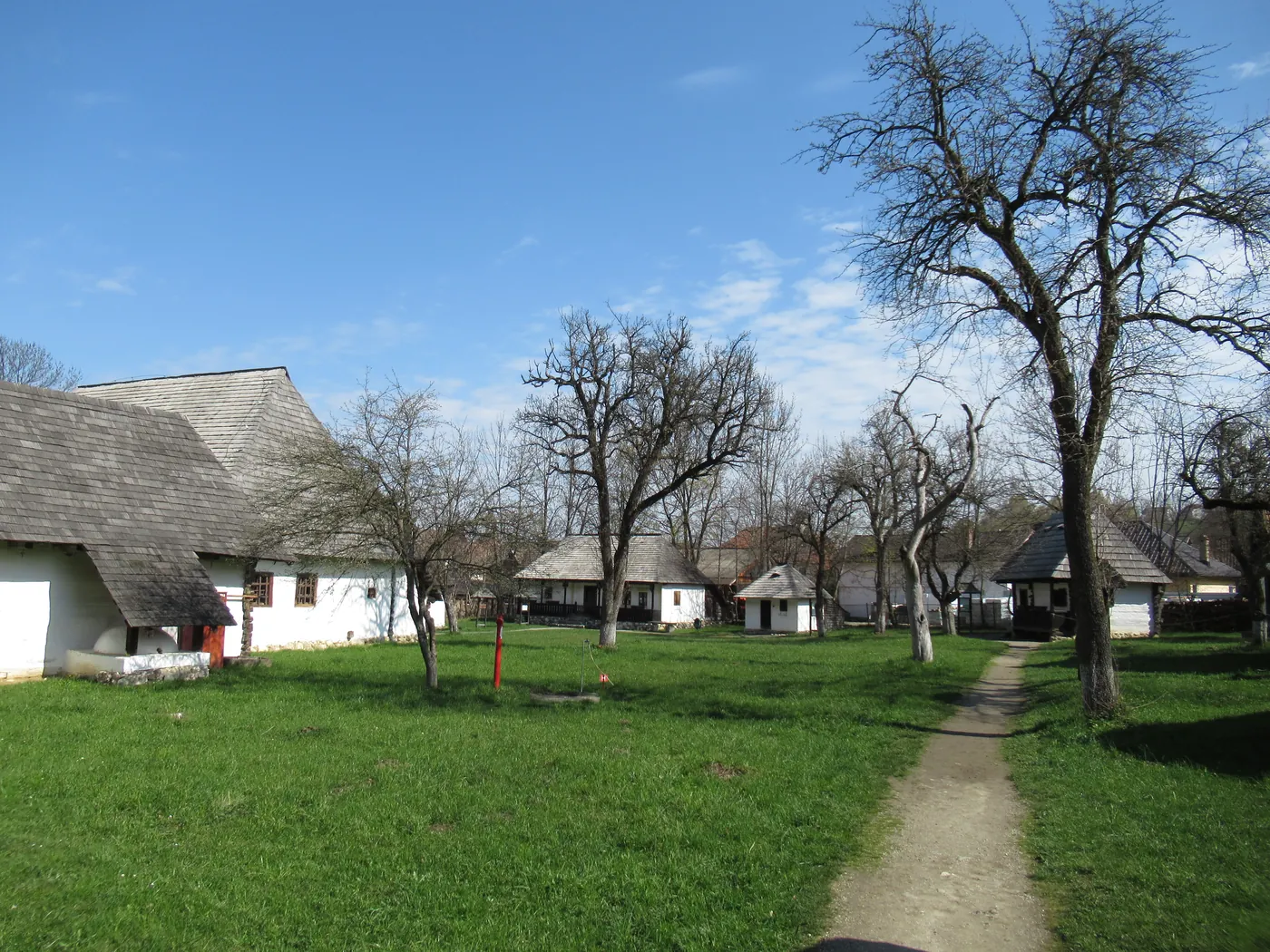 Traditional houses in the park by the castle, the ethnography department.