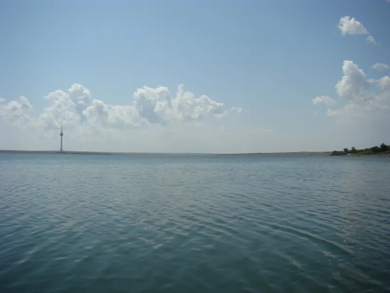 Lacul Techirghiol, un liman pe litoralul românesc.