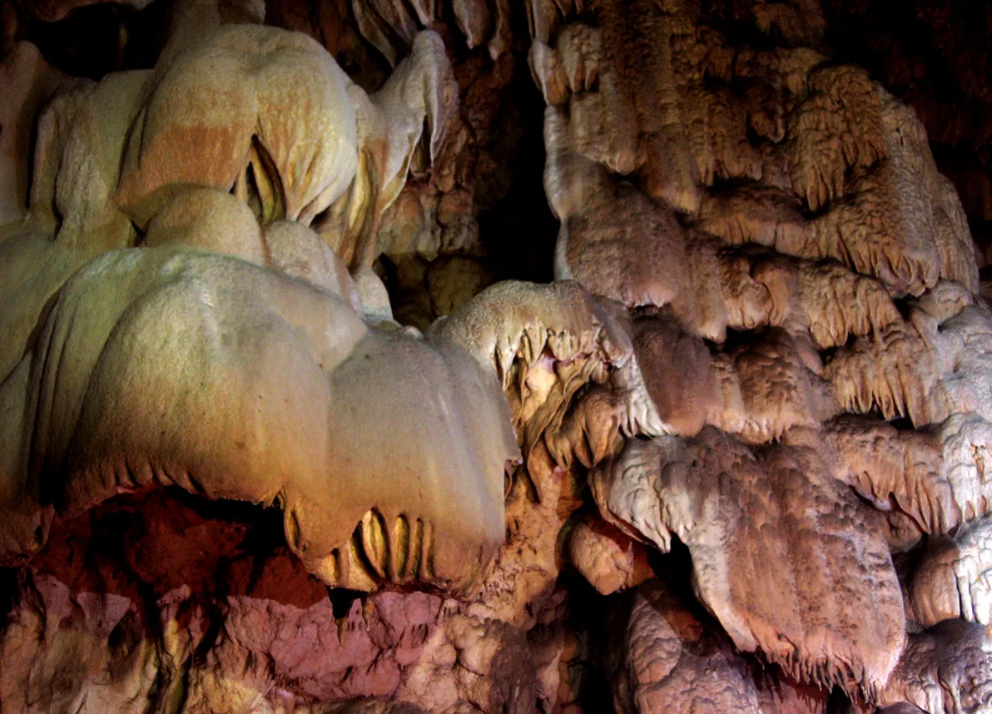 Inside Coliboaia cave, in the Bihor mountains. The drawings are in a gallery that is not open to visitors; the cave was placed under protection immediately after 2009.
