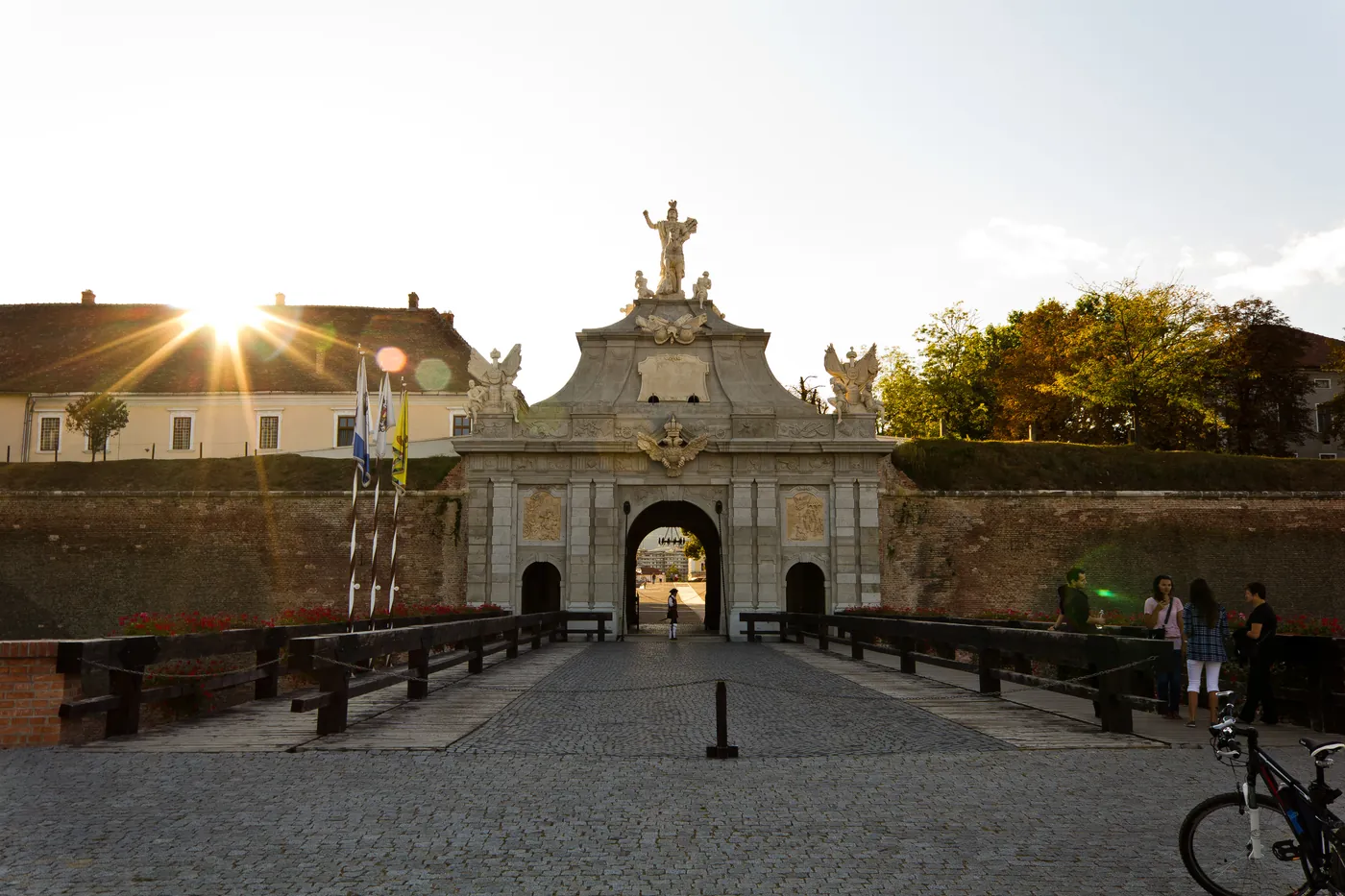 Gate III of Alba Carolina fortress, a richly sculpted baroque facade.