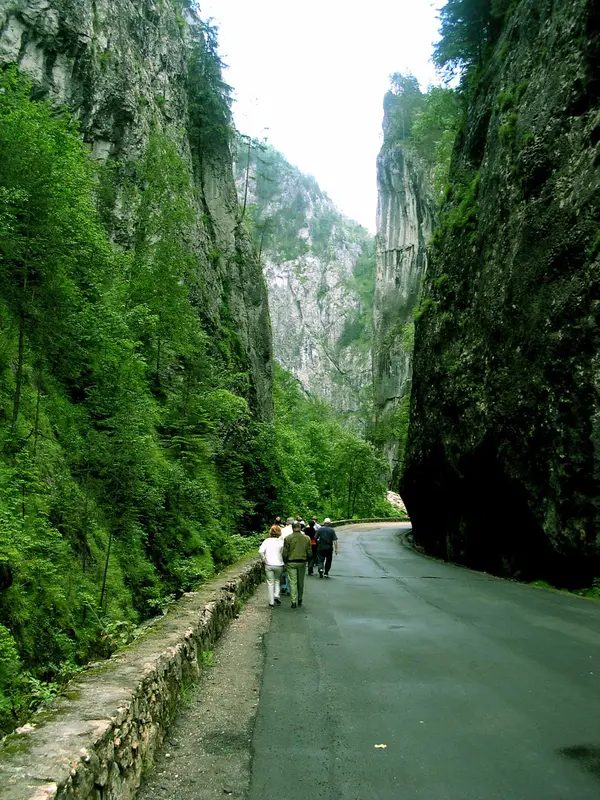 Pereți verticali în Cheile Bicazului.