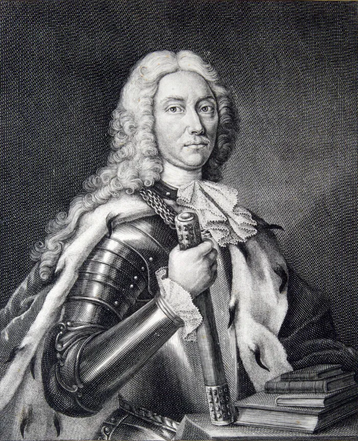 Engraved portrait of Dimitrie Cantemir