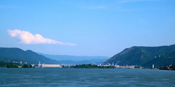The Iron Gates dam across the Danube.