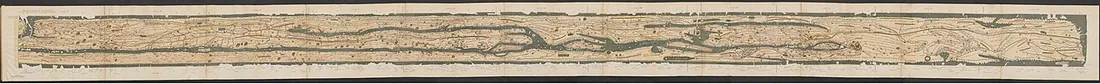 Fragment of the Tabula Peutingeriana, the Roman road map
