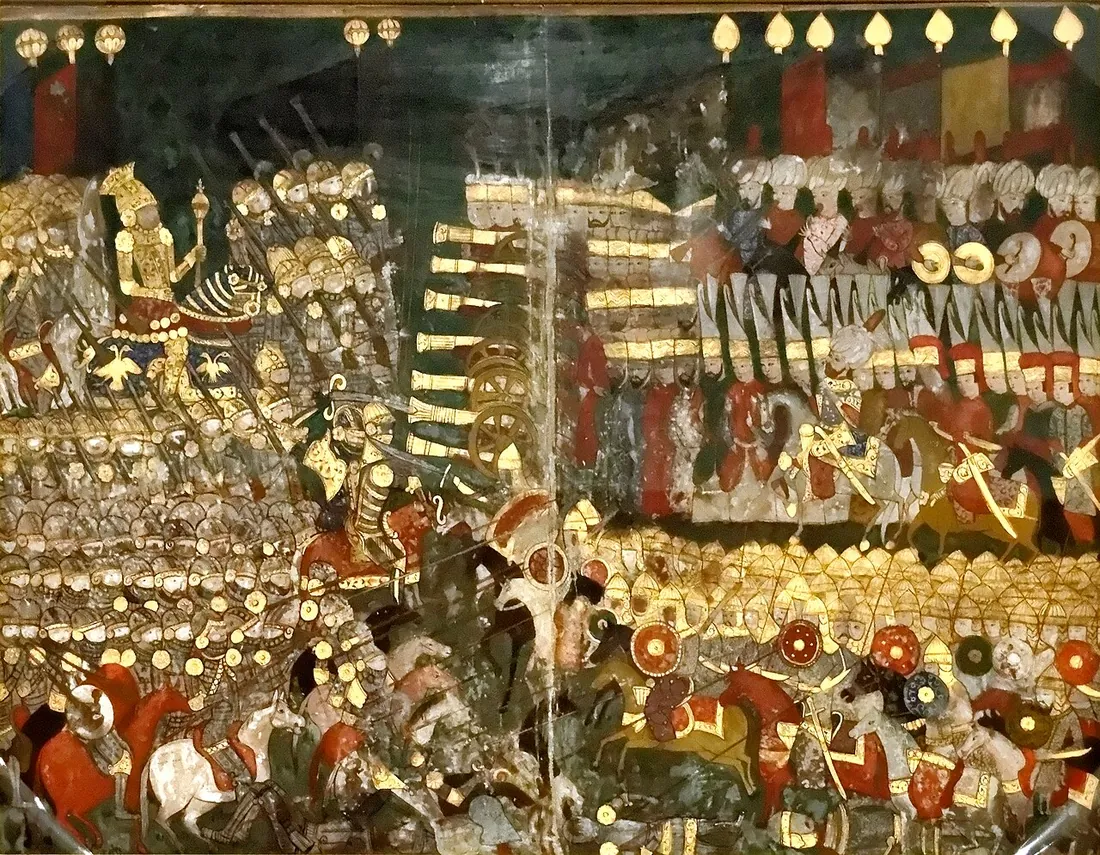 Mohács, 1526, miniatură otomană: lumea turcă ce duce cuvântul spre noi