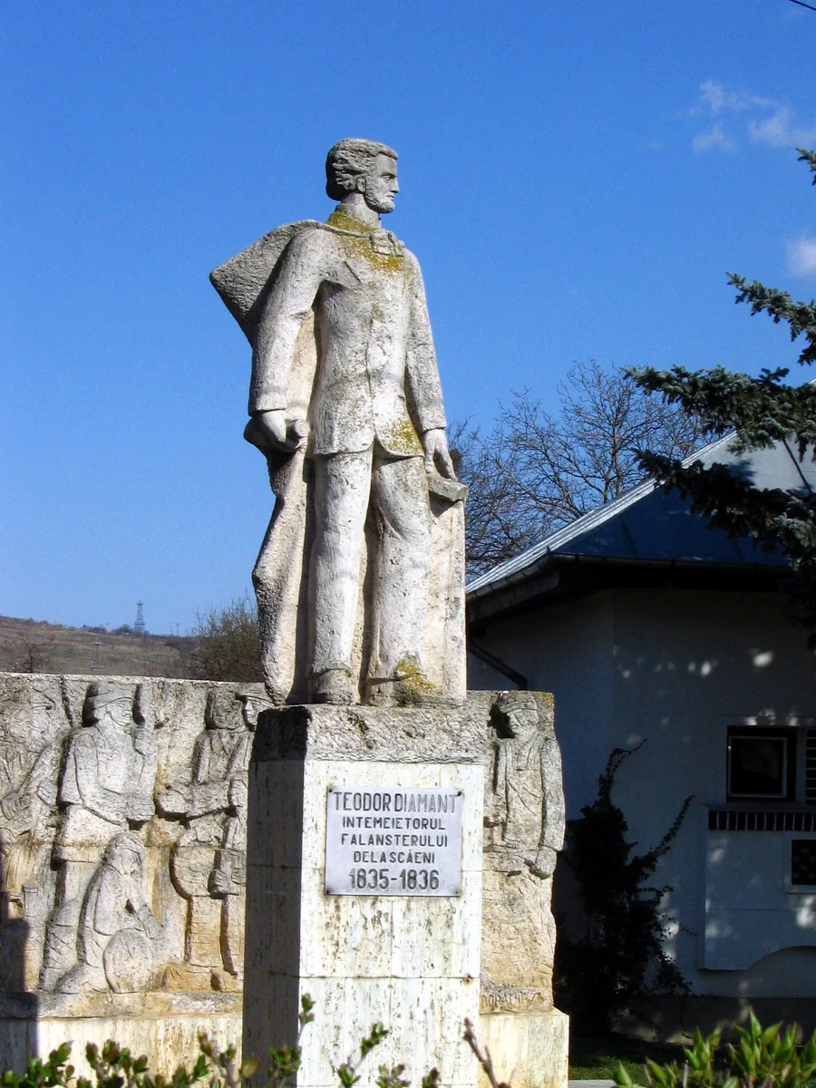 The Teodor Diamant statue in Boldești-Scăeni