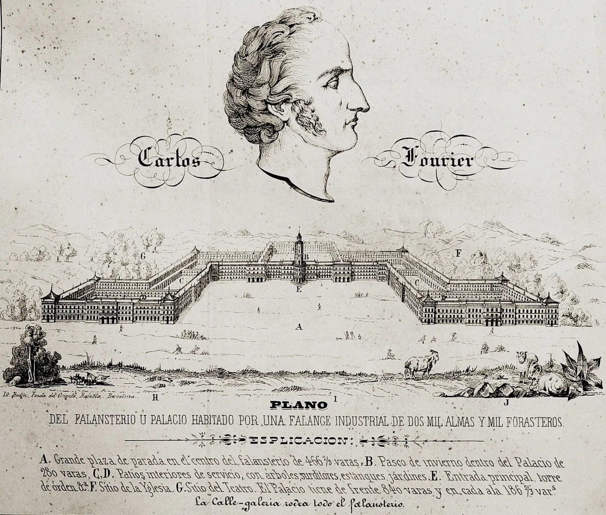 A historical view of a Fourierist phalanstery