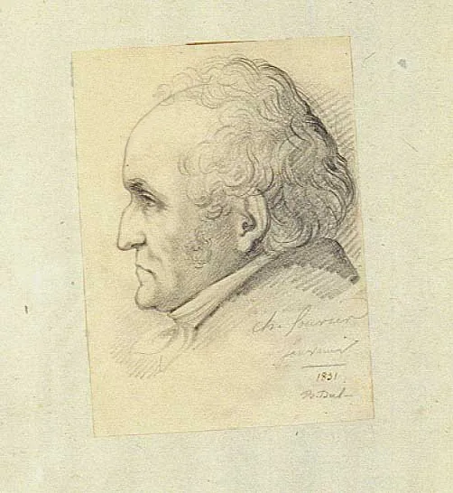 Portretul lui Charles Fourier, desen în creion, 1831
