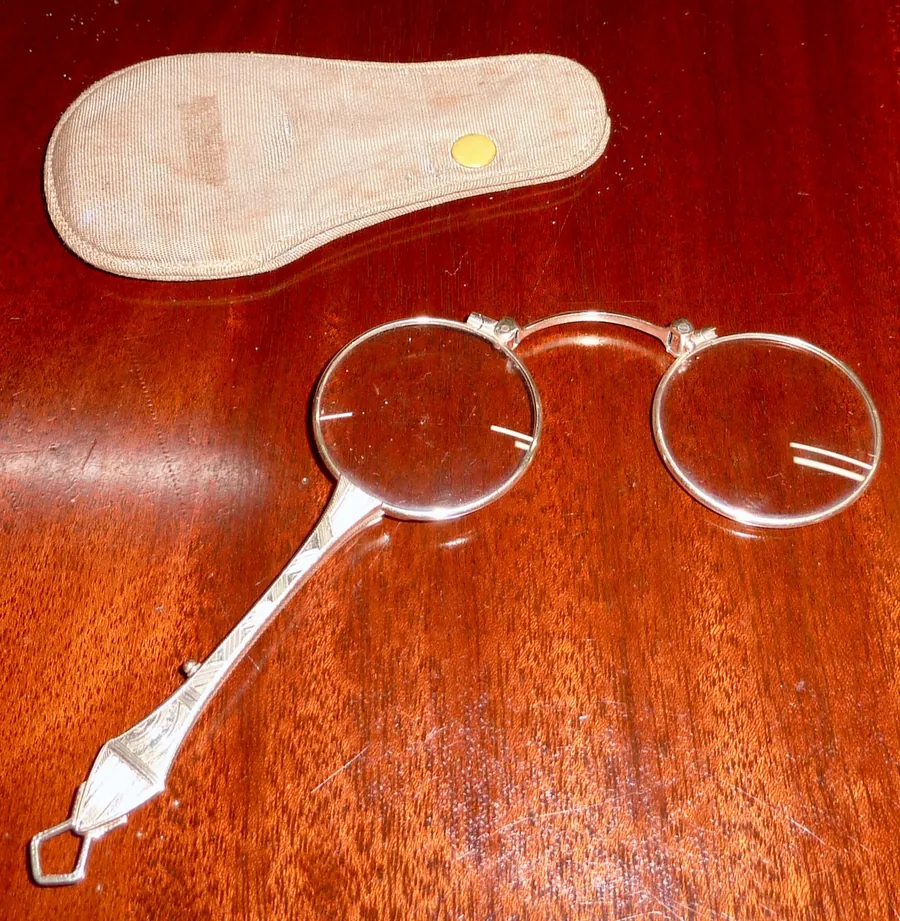 A gilded 19th-century lorgnette
