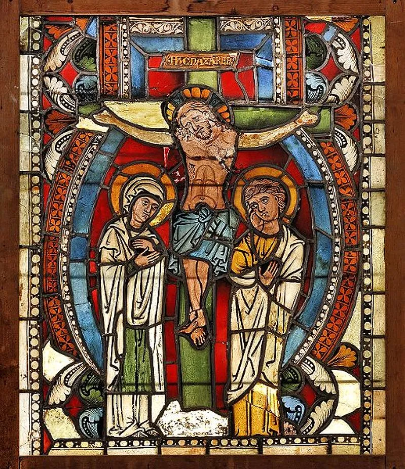 Medieval stained glass: the glass pane