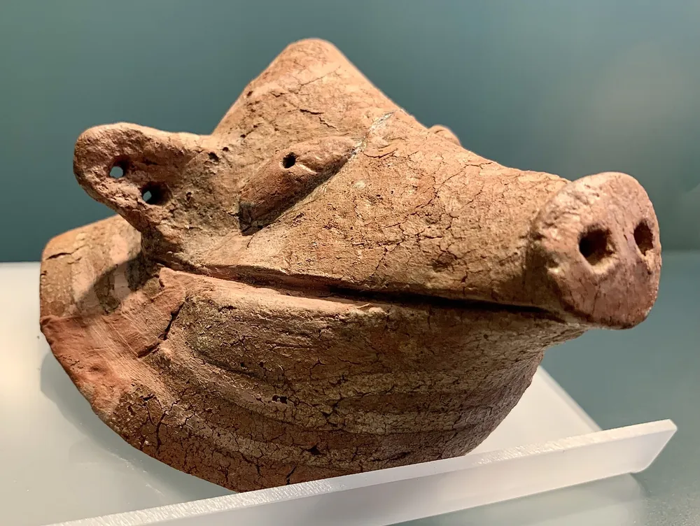 A lid with a snout