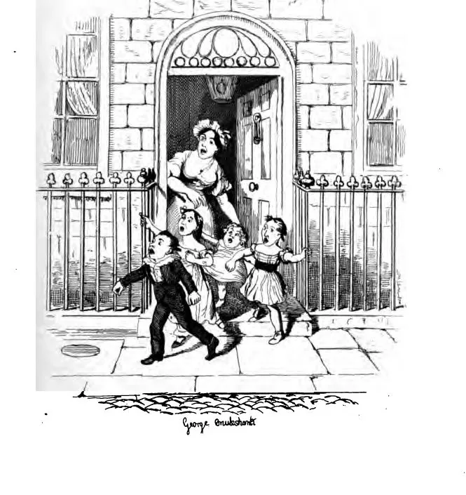 Copii strigând „Coach!” — Cruikshank