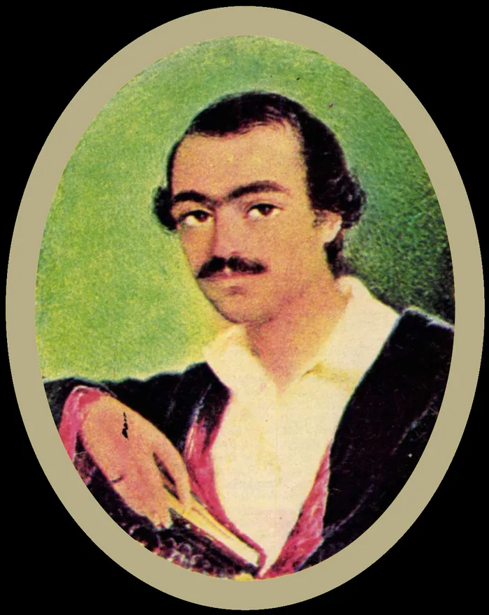 Vasile Alecsandri, anonymous portrait on ivory. The poem “Hora Unirii” appears in 1856.