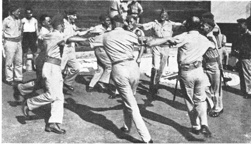 The horah danced in Israel. The dance comes chiefly from the Romanian hora.