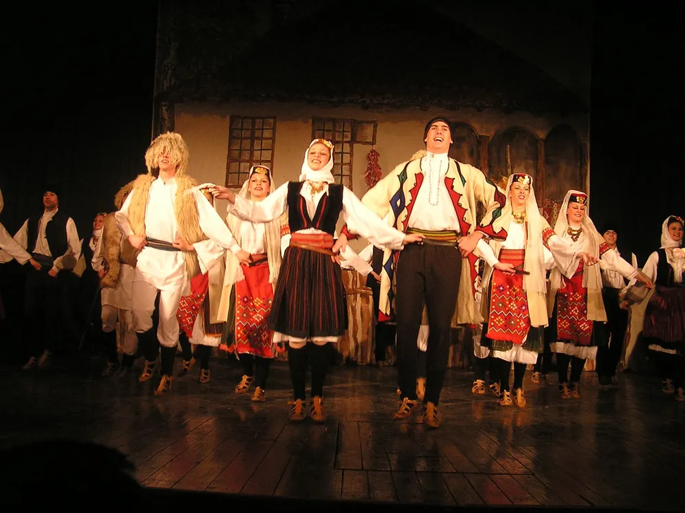 Serbian kolo, Timok valley. The same circle, another word: *kolo means “wheel”.