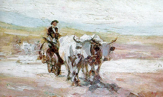 Car cu boi, tablou de Nicolae Grigorescu din 1899