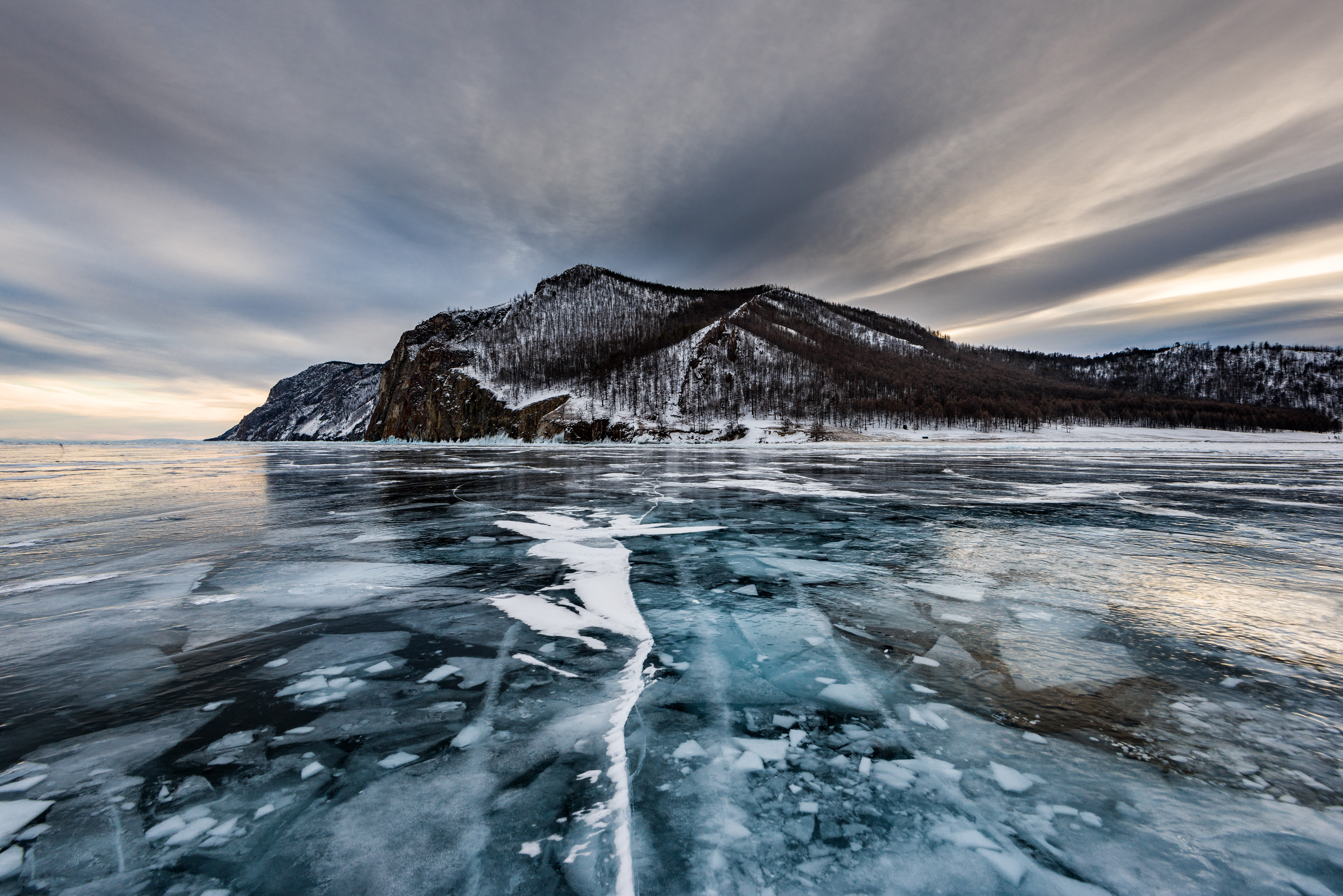 Lacul Baikal iarna, ianuarie 2016