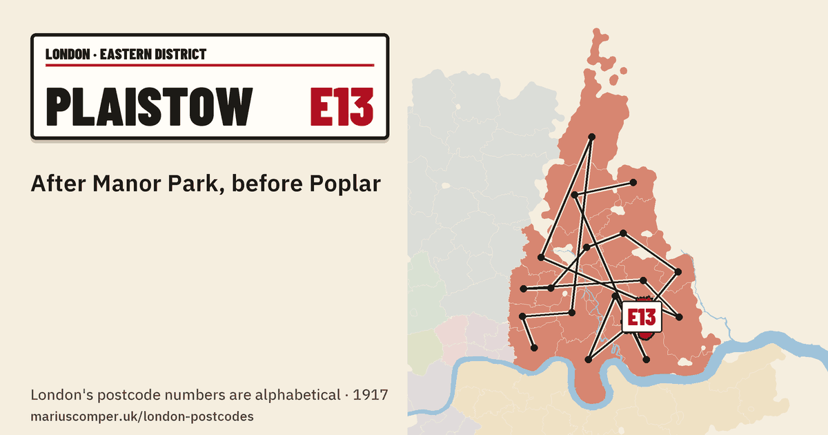 After Manor Park, before Poplar