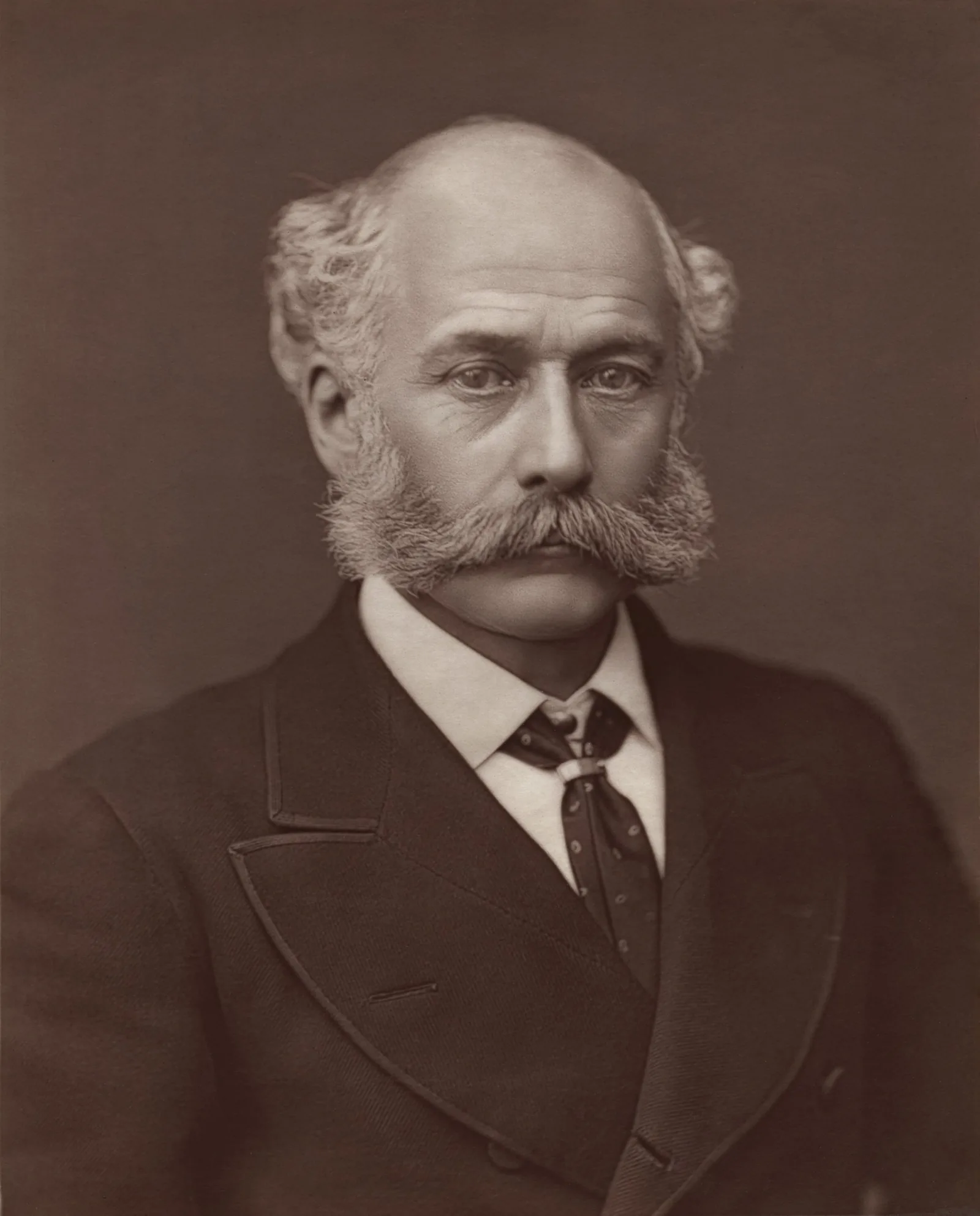 Joseph Bazalgette, cu barbă, fotografiat la vârsta mijlocie