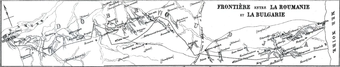 Harta frontierei româno-bulgare din 1878