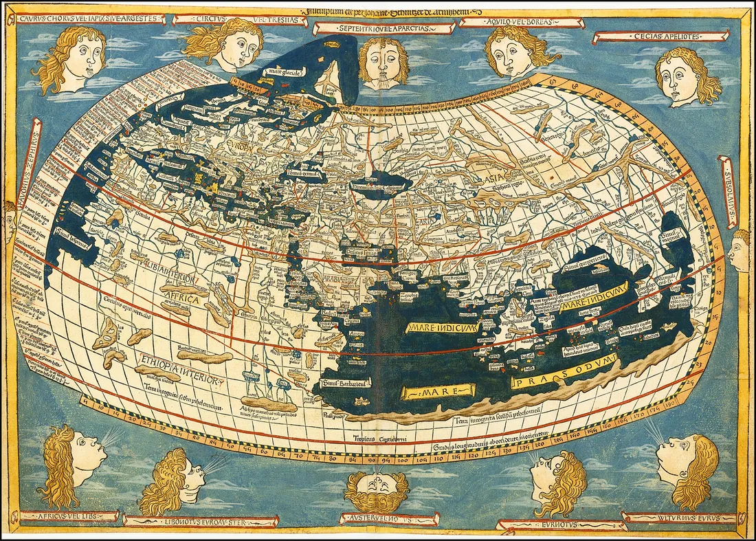 Harta lumii a lui Ptolemeu, ediția Ulm 1482