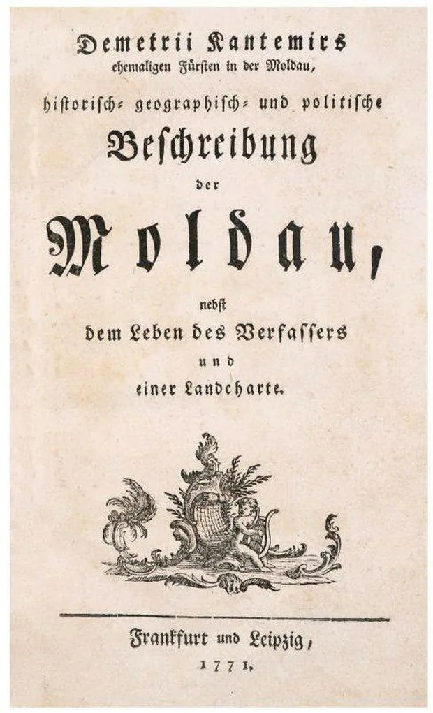 The Description of Moldavia, printed 1771: Cantemir tells and weighs.