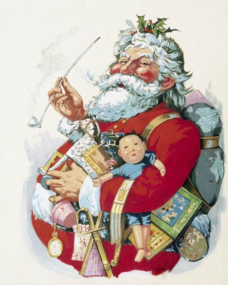 Moș Crăciun desenat de Thomas Nast