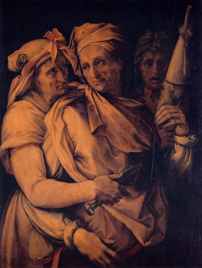 Cele trei Parche (Francesco Salviati, c. 1550): surorile mediteraneene ale ursitoarelor.