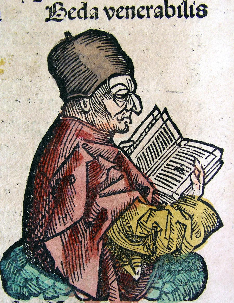 The Venerable Bede, from the Nuremberg Chronicle (1493).