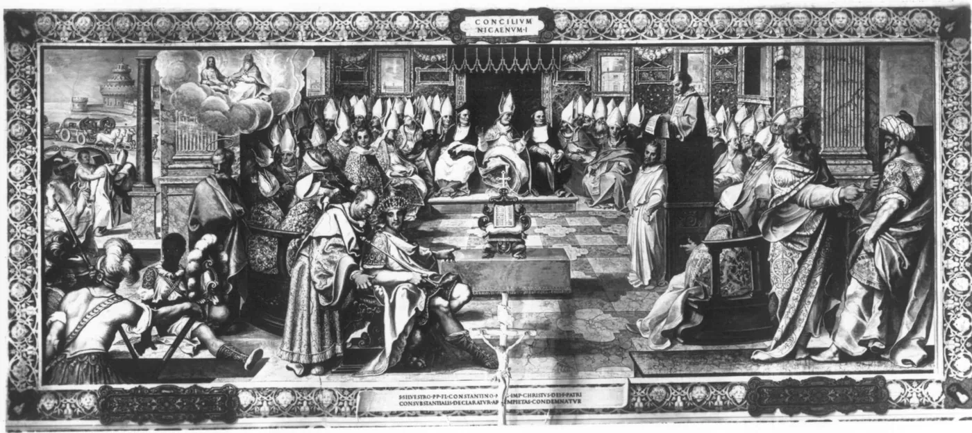 The Council of Nicaea, a fresco in the Vatican's Sistine Salon (16th c.).