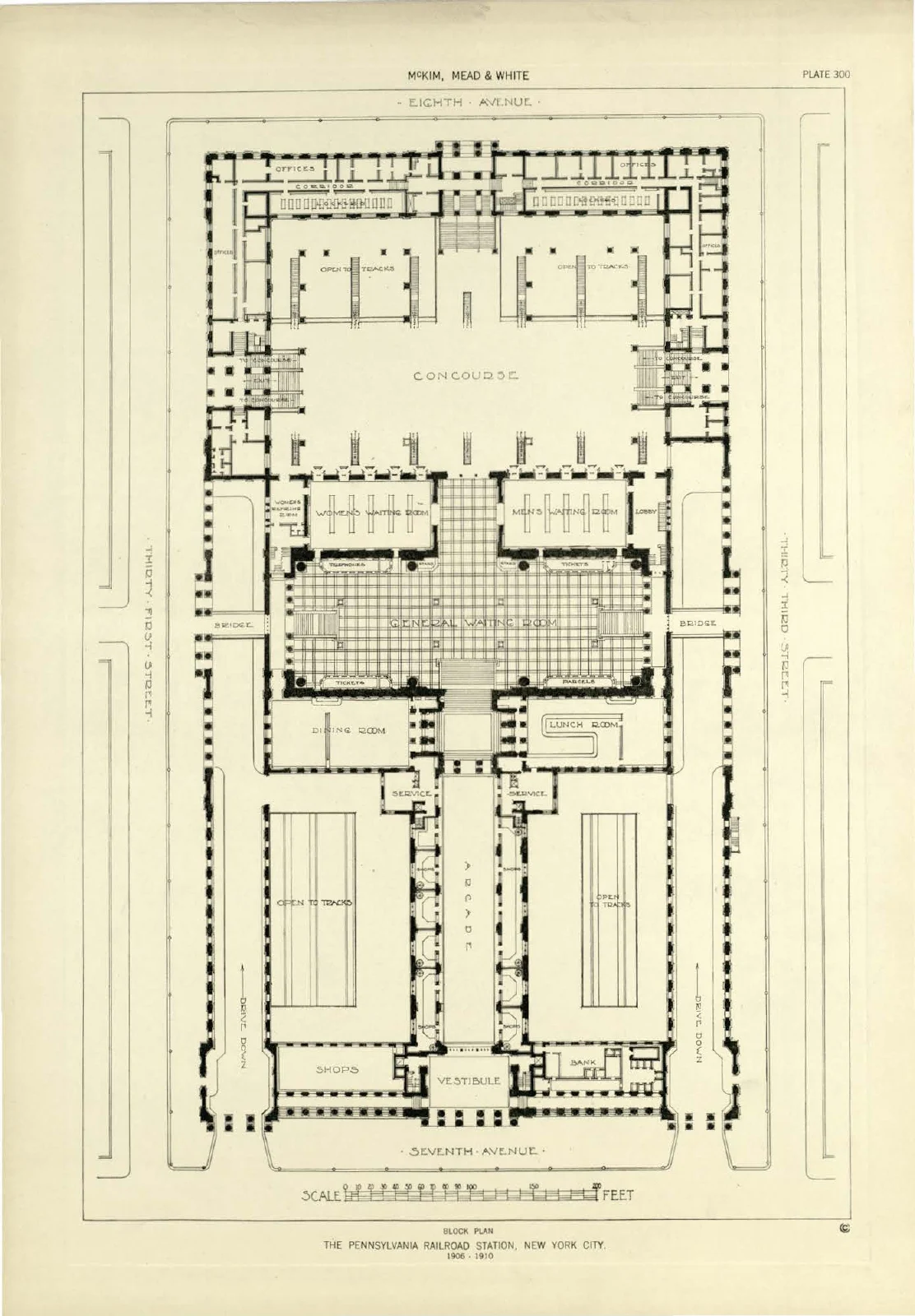 Original block plan, plate 300.