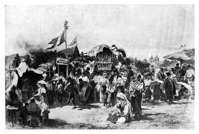 Imagine de epocă: Târgul Moșilor în 1869, tarabe și lume