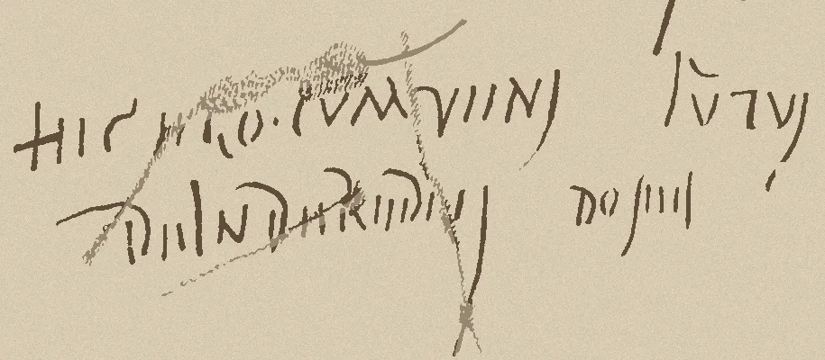 The inscription CIL IV 2246 scratched into plaster: two lines of Roman cursive