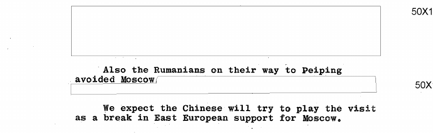 Fragment scanat din buletinul din 3 martie 1964: 4. Rumania - Sino-Soviet dispute: