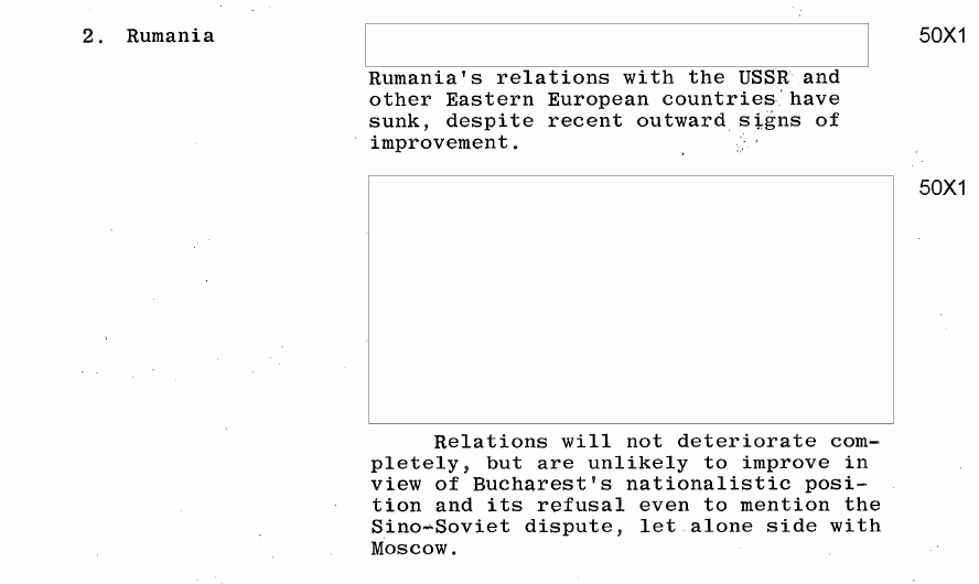 Fragment scanat din buletinul din 27 septembrie 1966: 2. Rumania