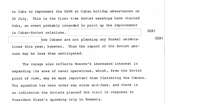 Fragment scanat din buletinul din 8 iulie 1969: Soviet Affairs