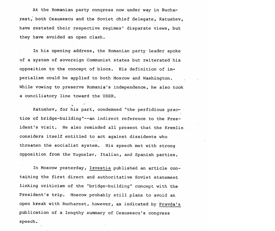 Fragment scanat din buletinul din 9 august 1969: fără titlu