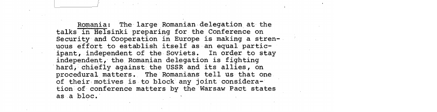 Fragment scanat din buletinul din 28 noiembrie 1972: Romania: