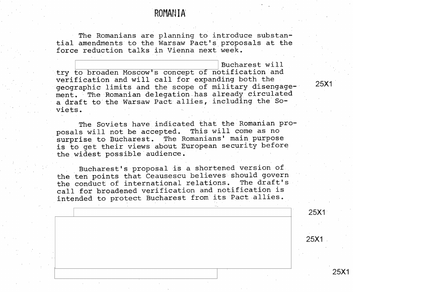 Fragment scanat din buletinul din 2 februarie 1974: ROMANIA