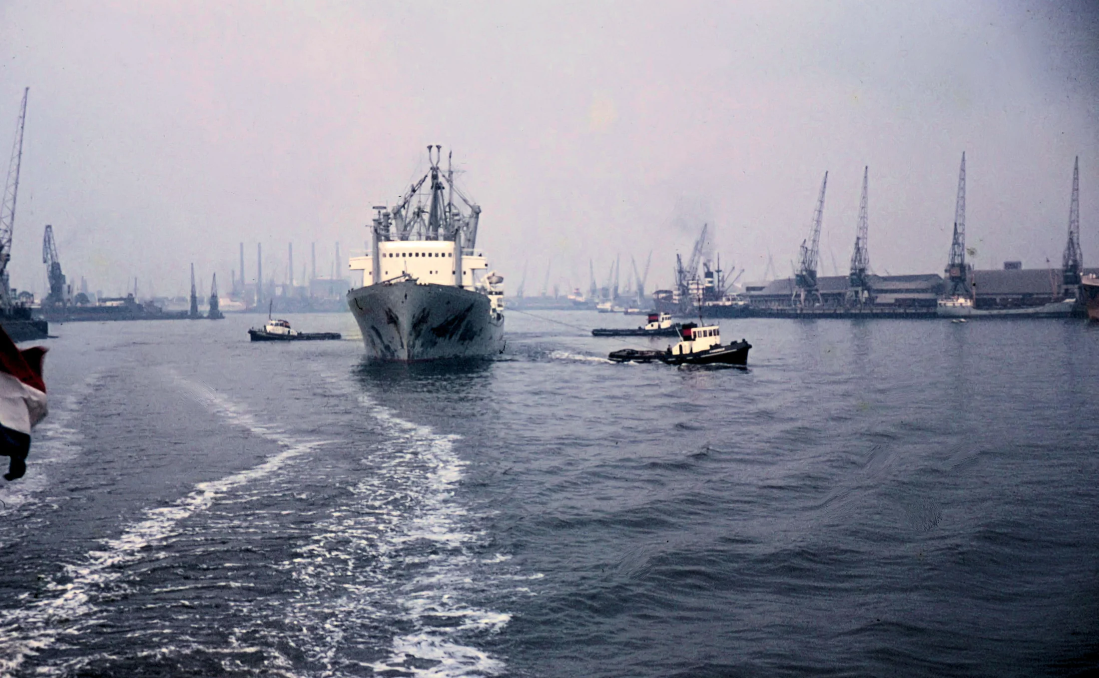 Portul Rotterdam într-o fotografie din 1962.